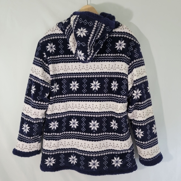 TRAIL CREST Women's Blur/White Flush Nordic Sherpa Lined Jacket Size XS Pockets - Picture 3 of 12